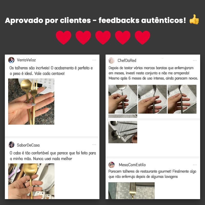 Kit 24 Jogo De Talheres Inoxidável