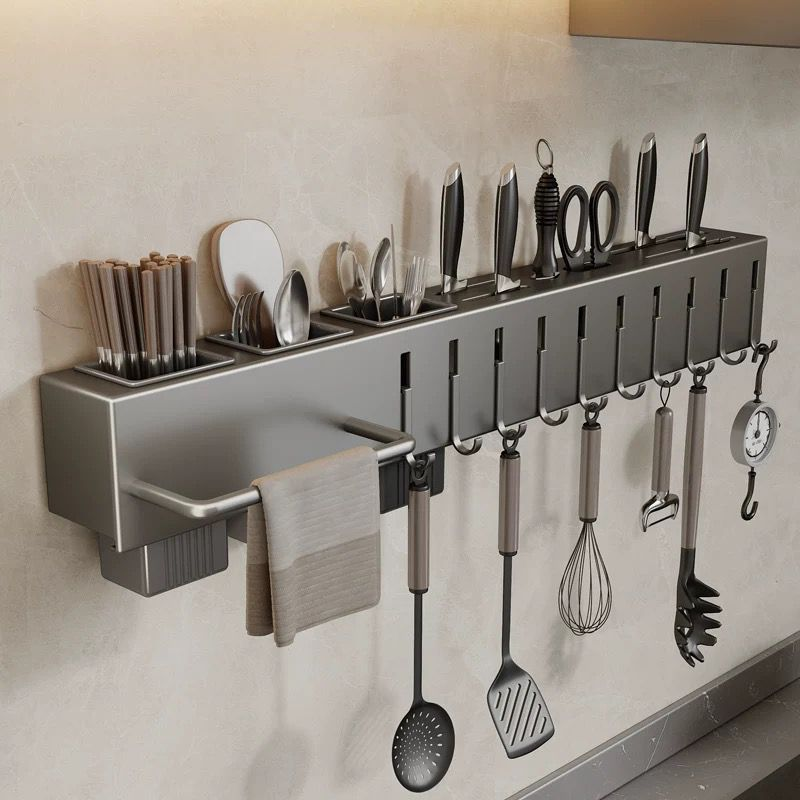 Suporte Para Armazenamento De Facas Ganchos Talheres Utensílios De Cozinha