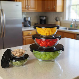 Conjunto De Potes 10 Peças Vidro Organizador