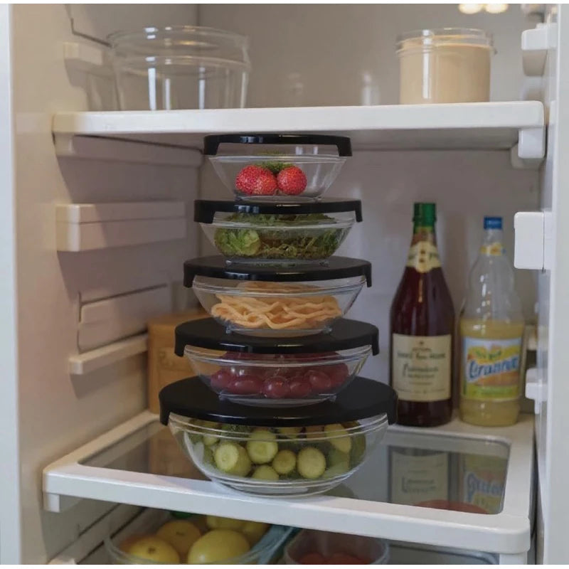 Conjunto De Potes 10 Peças Vidro Organizador