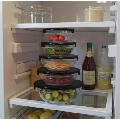 Conjunto De Potes 10 Peças Vidro Organizador