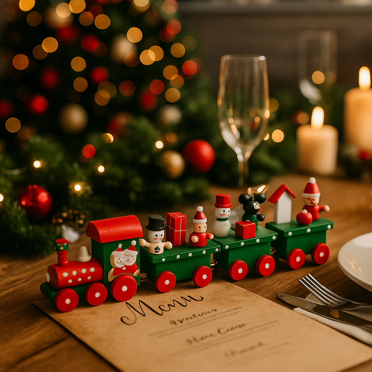 Enfeite de Natal Trenzinho De Madeira Decorativo