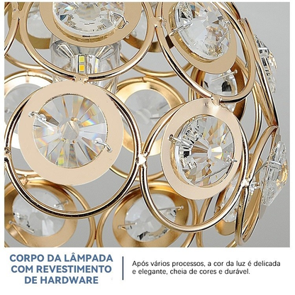 Luminária De Teto Cristal Simplicidade Moderna
