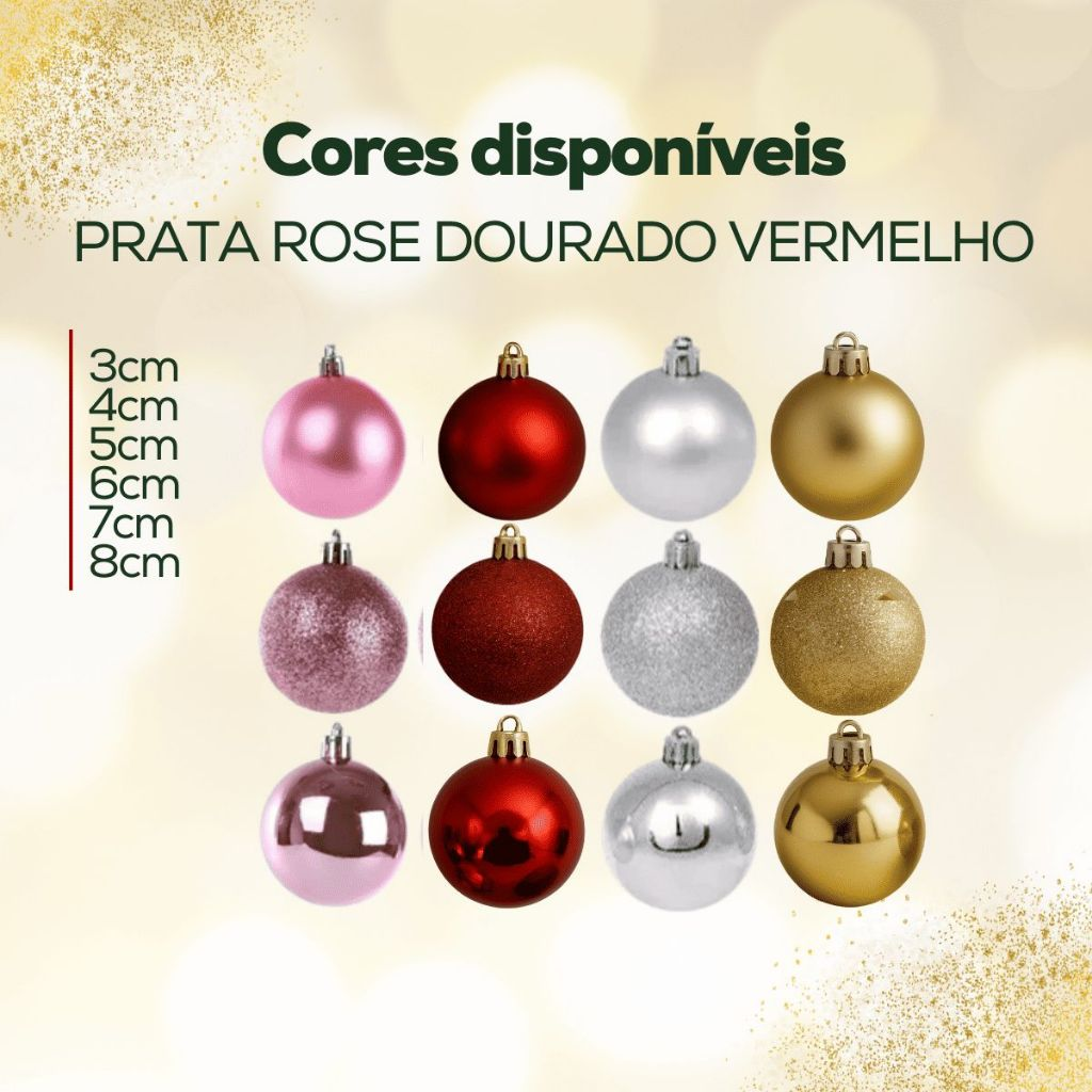 Kit Bolinhas de Árvore de Natal Decoração Natalina