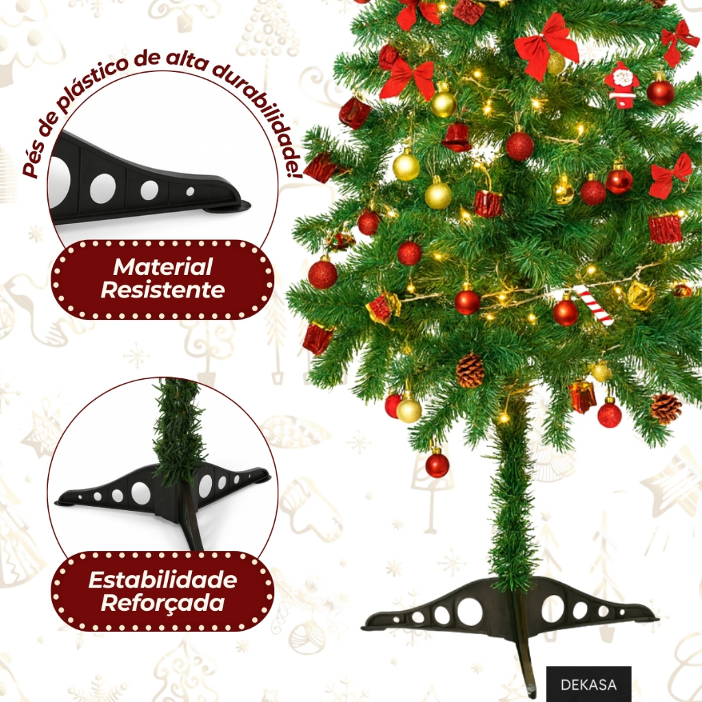 Árvore De Natal 120cm 86 Enfeites