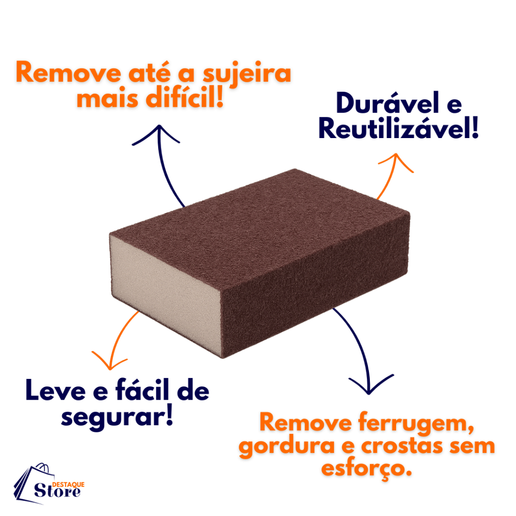 Kit 12 Esponja Magica Limpeza Pesada