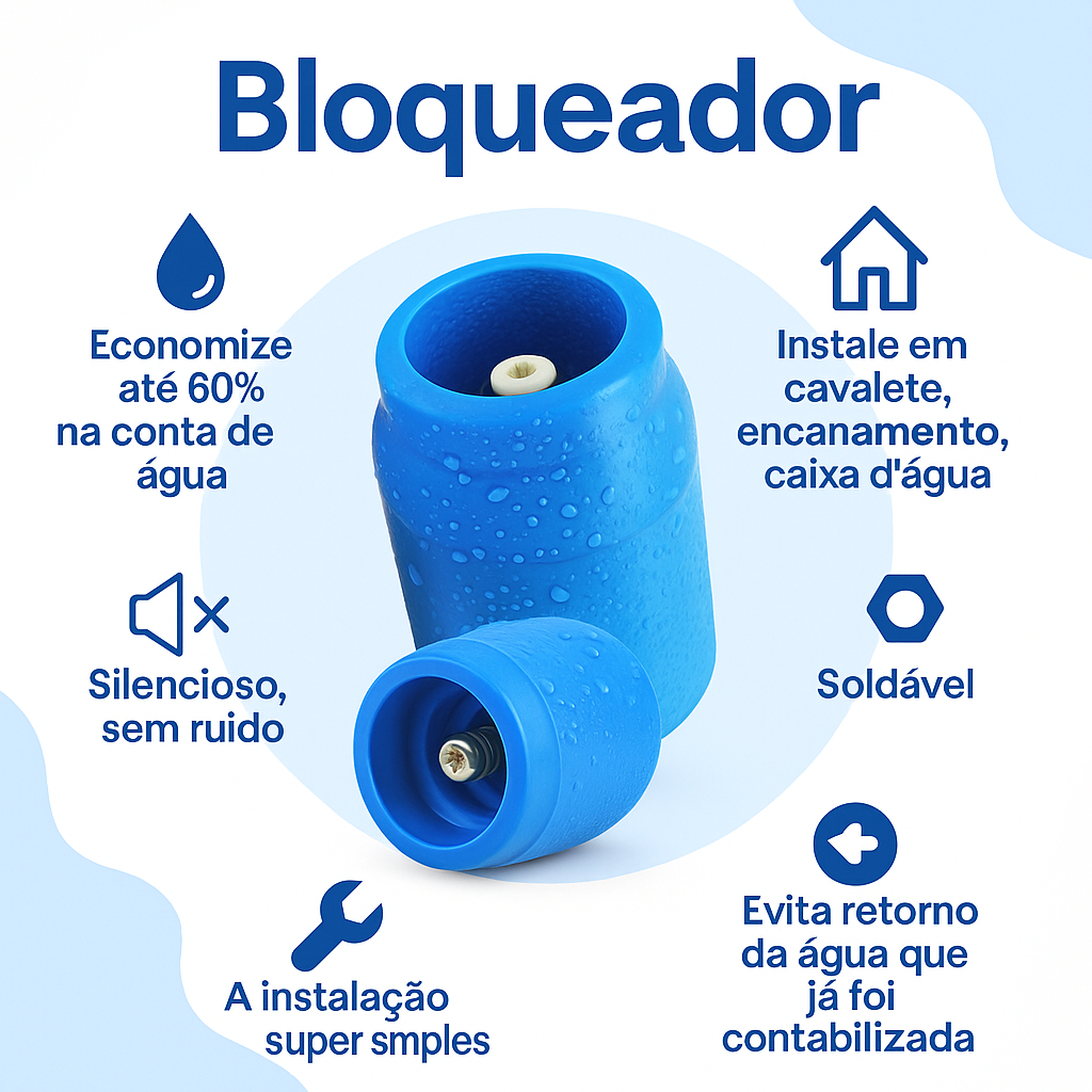 Bloqueador De Ar Redutor de Conta de Água