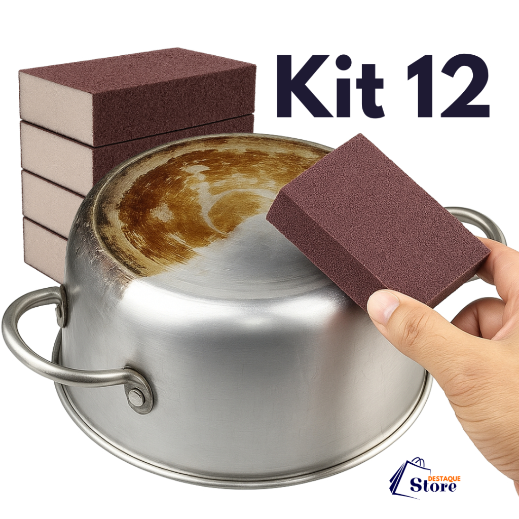 Kit 12 Esponja Magica Limpeza Pesada