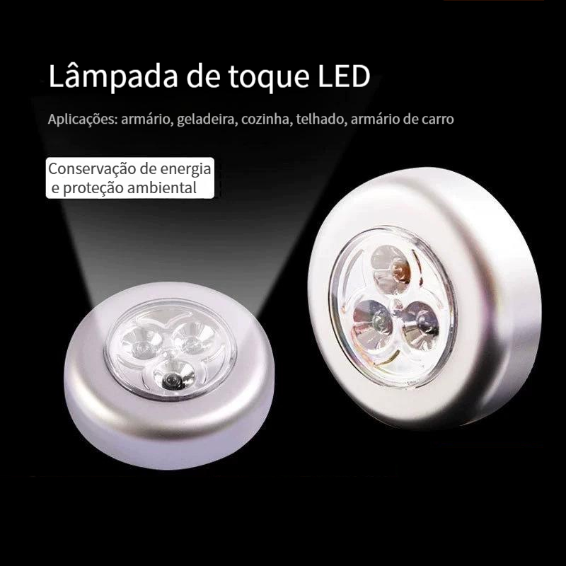 Kit Led Lâmpada Adesiva Sem Fio Touch Portátil