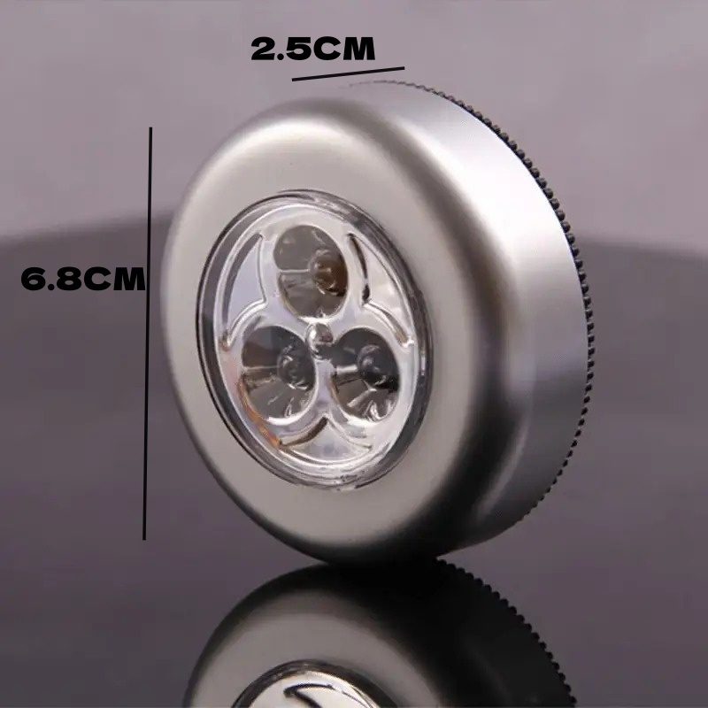 Kit Led Lâmpada Adesiva Sem Fio Touch Portátil