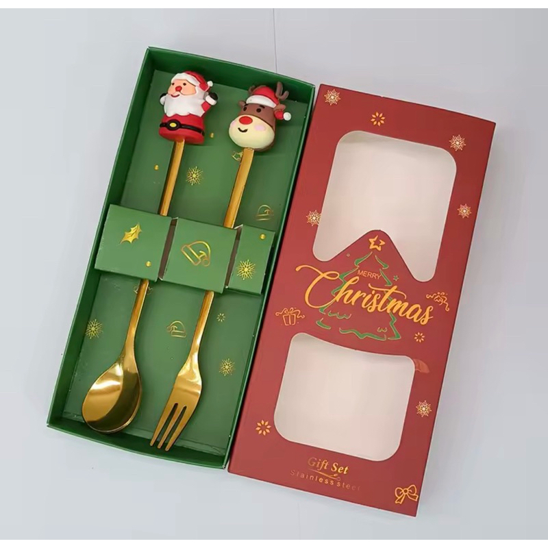 Conjunto de Talheres de Sobremesa de Natal