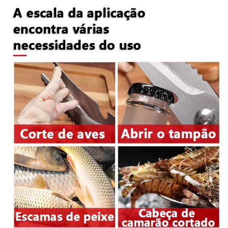 Tesoura Profissional para Cortar Carnes e Vegetais