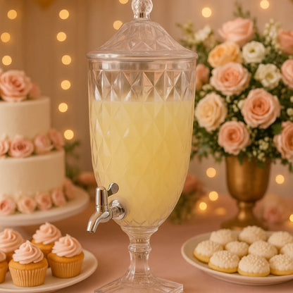 Kit 2 Suqueira 4,5 Litros Acrílico Cristal com Torneira