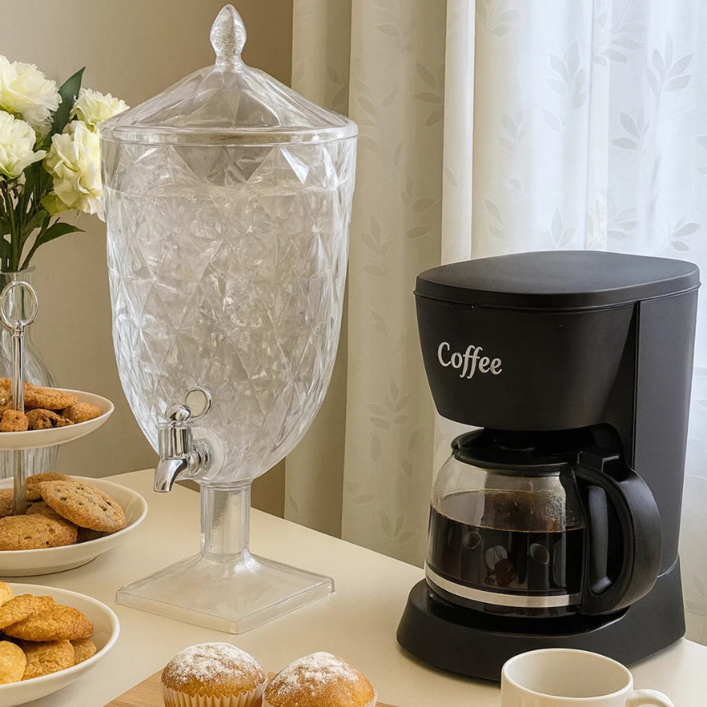 Kit 2 Suqueira 4,5 Litros Acrílico Cristal com Torneira