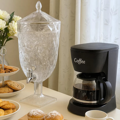 Kit 2 Suqueira 4,5 Litros Acrílico Cristal com Torneira