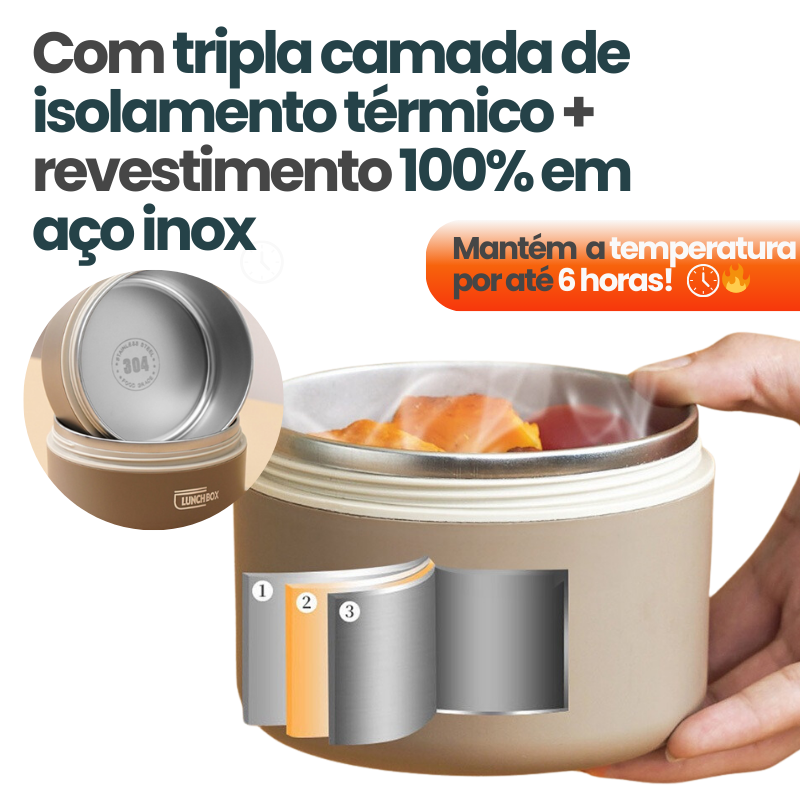 Kit 4 Potes Térmicos Lunchbox