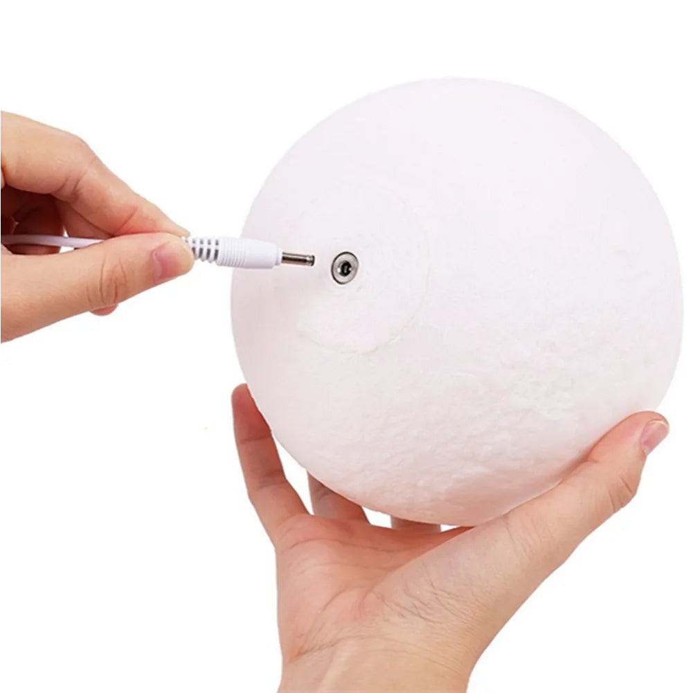 Luminaria 3D Touch Lua Cheia Abajur LED Decoração USB RGB