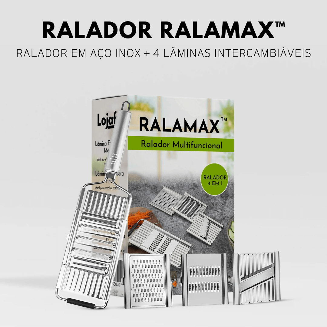 Ralador Multiuso Em Aço Inox + 4 Lâminas