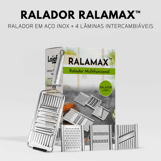 Ralador Multiuso Em Aço Inox + 4 Lâminas