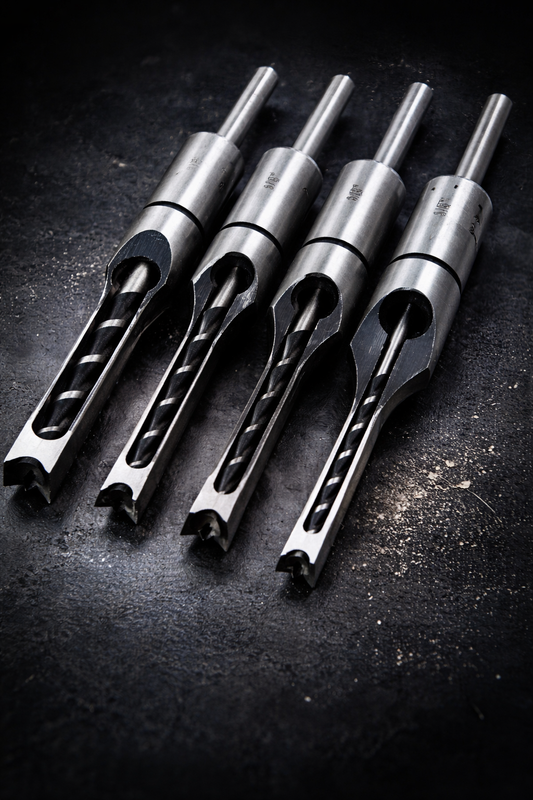 Kit Jogo 4 Brocas Quadrada Para Madeira 1/4 5/16 3/8 1/2, Furo De Aço