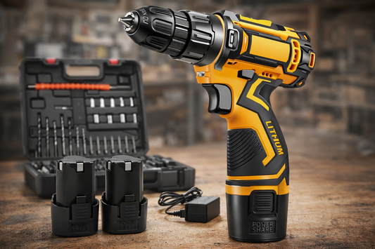 Kit Parafusadeira e Furadeira 48V Com 2 Baterias Maleta e Acessórios Completo