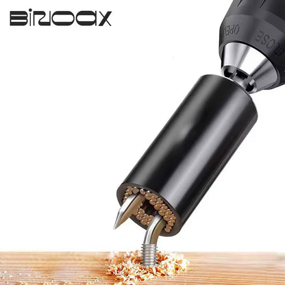 Berbequim com acessório removedor de parafusos em madeira, marca Birooax