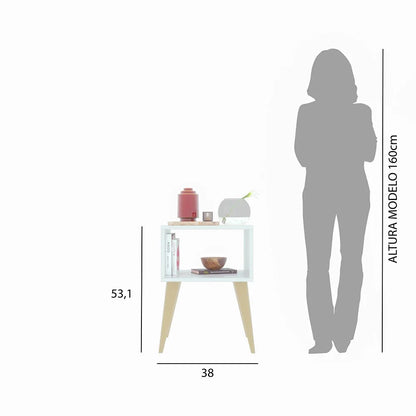 Mesa de Cabeceira Lateral Branco