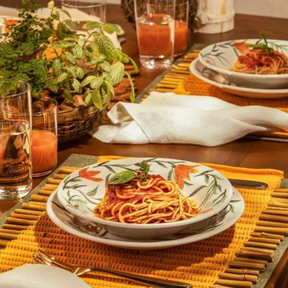 Aparelho De Jantar E Chá Louça 20 Peças Lírios