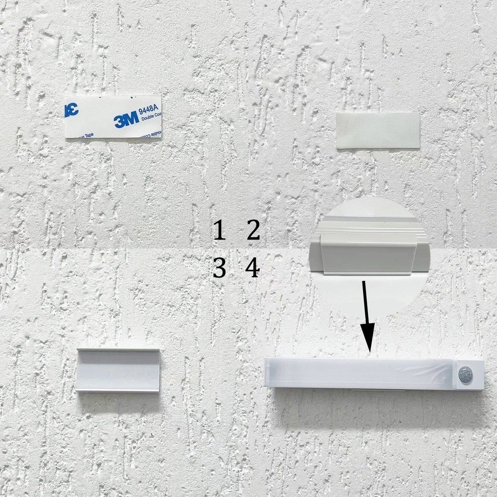 Lâmpada noturna LED com sensor de movimento sem fio USB recarregável