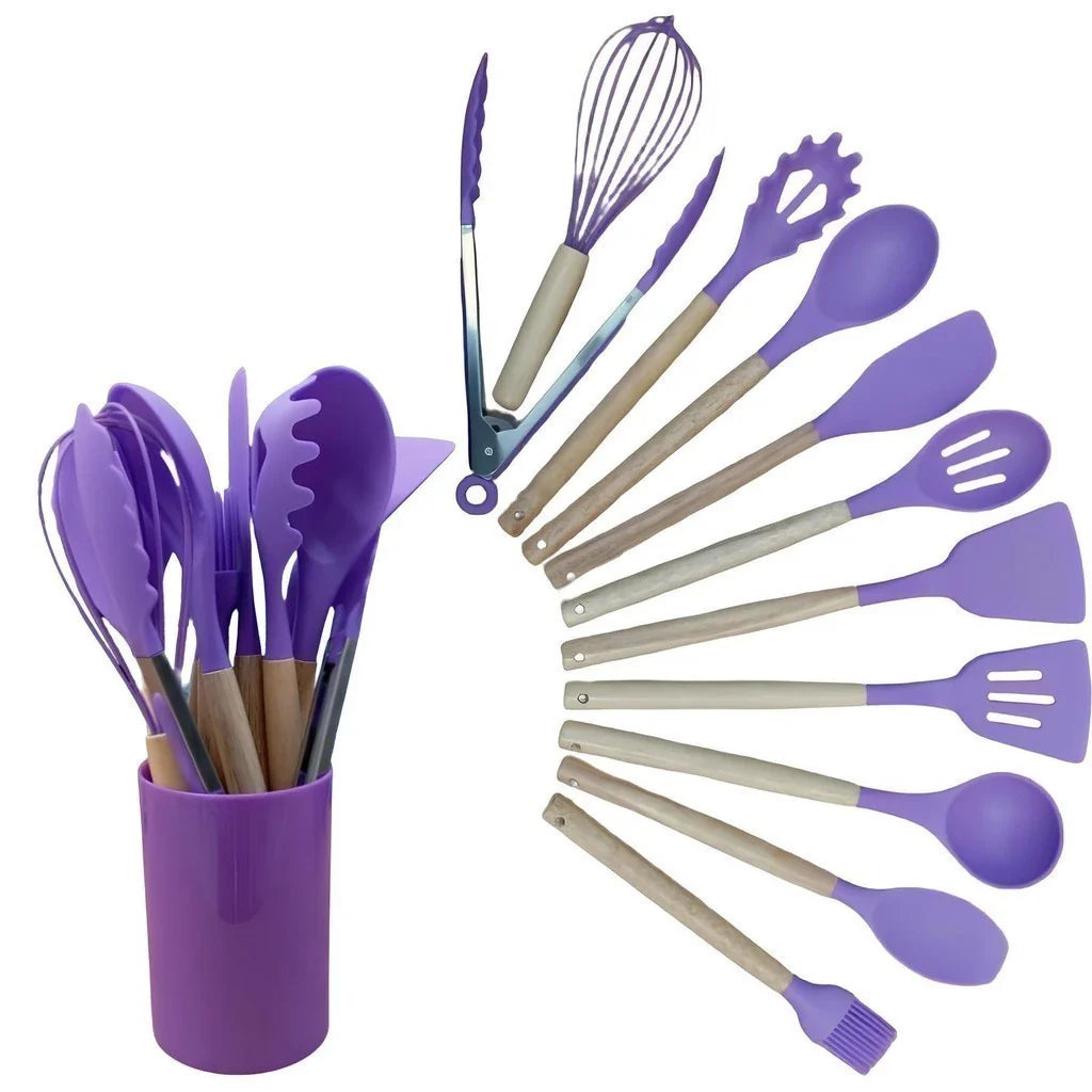 Jogo de Cozinha Premium Kit C/12 Peças de Silicone