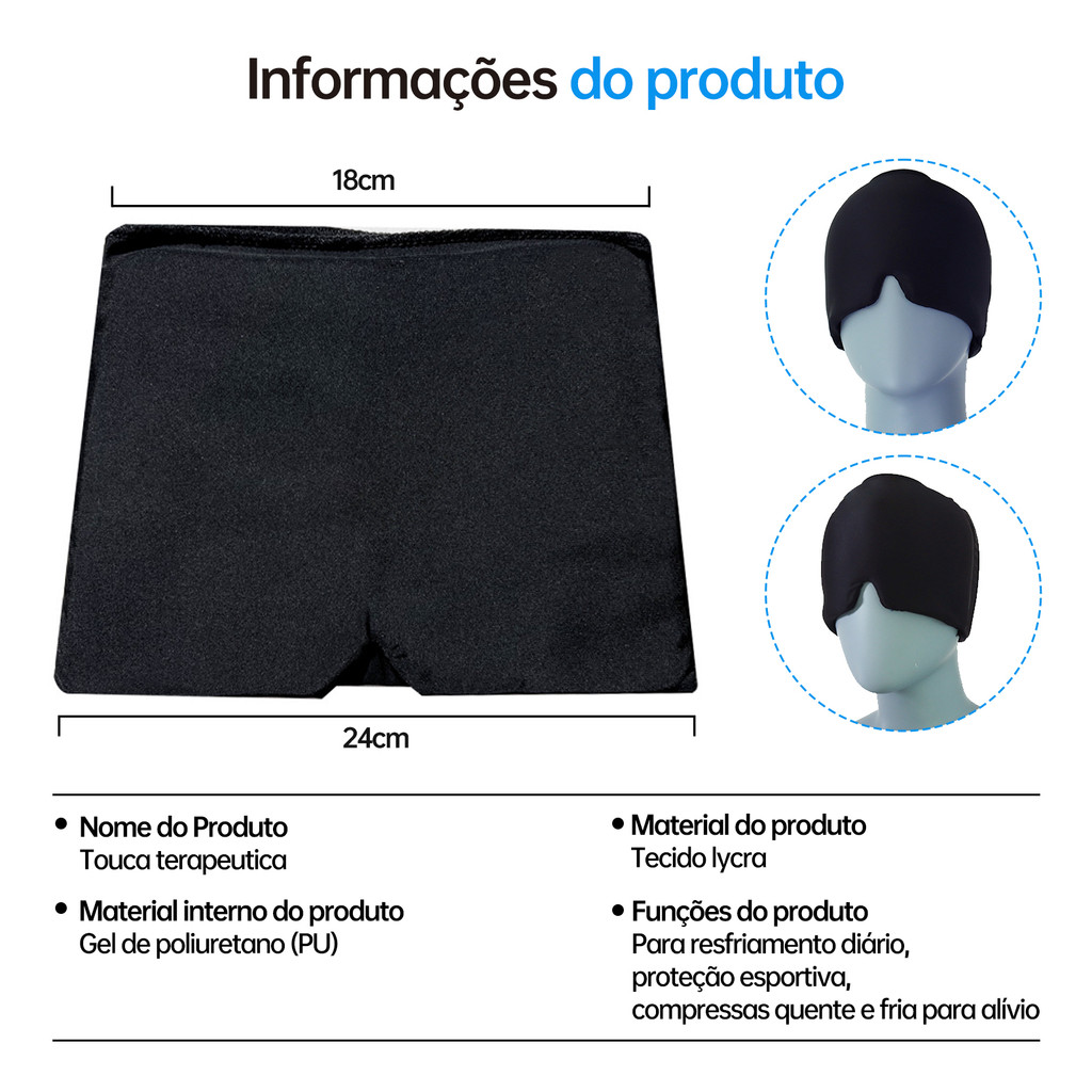 Touca Terapêutica HeadCare Duo para Alivio de Enxaqueca - Compre 1 Leve 2