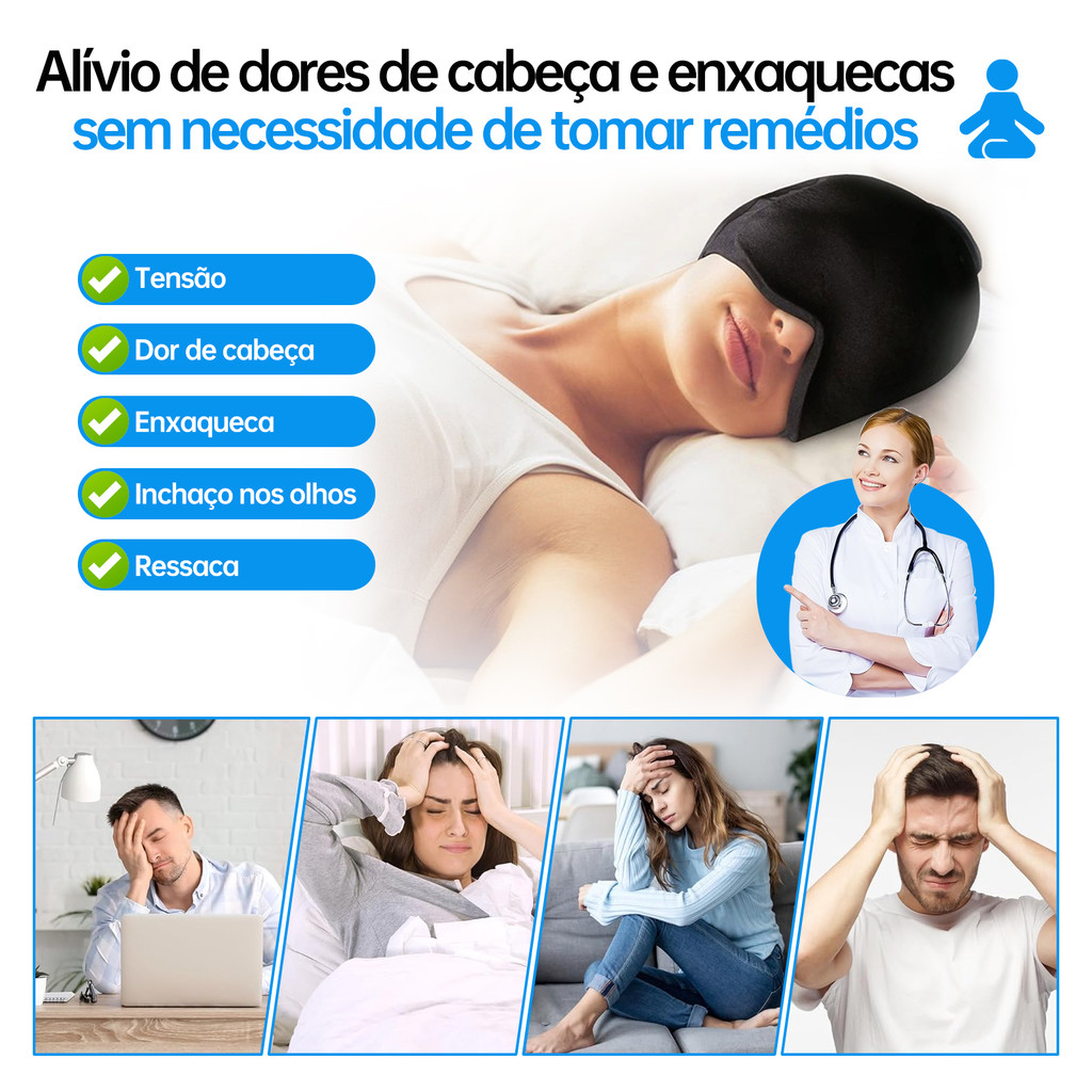 Touca Terapêutica HeadCare Duo para Alivio de Enxaqueca - Compre 1 Leve 2