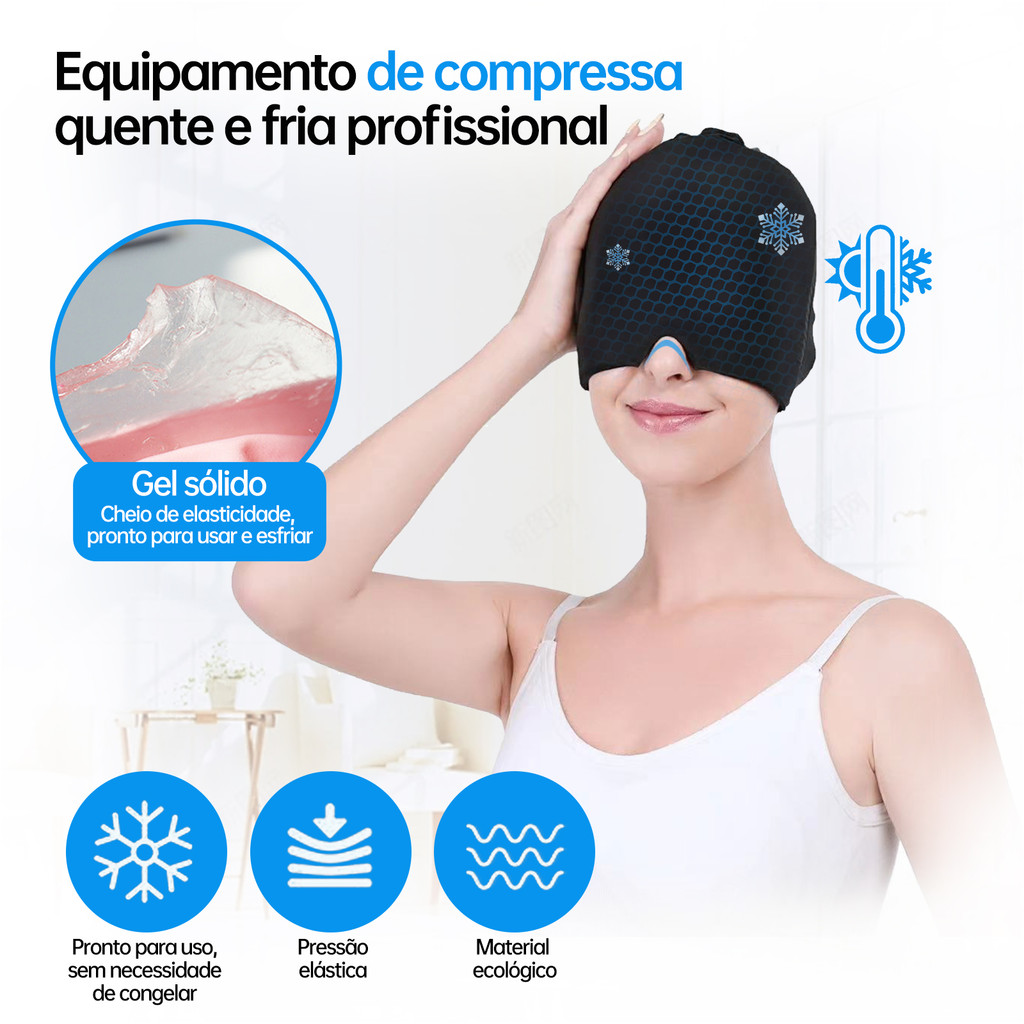 Touca Terapêutica HeadCare Duo para Alivio de Enxaqueca - Compre 1 Leve 2