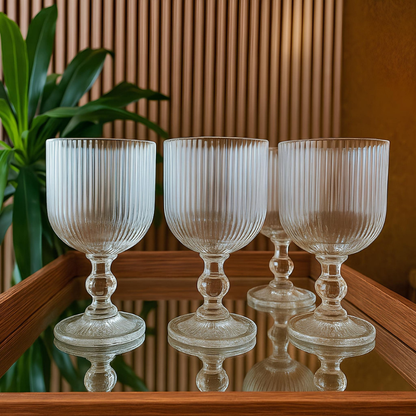 Jogo Taça de Vidro Grossa Grafiato 380 ML