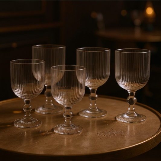 Jogo Taça de Vidro Grossa Grafiato 380 ML