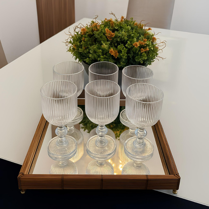 Jogo Taça de Vidro Grossa Grafiato 380 ML