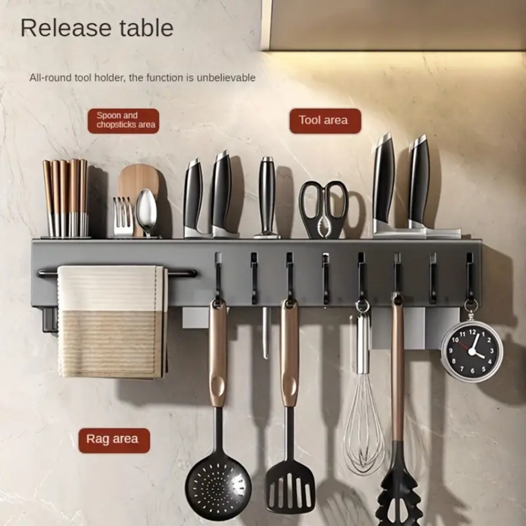 Suporte Para Armazenamento De Facas Ganchos Talheres Utensílios De Cozinha