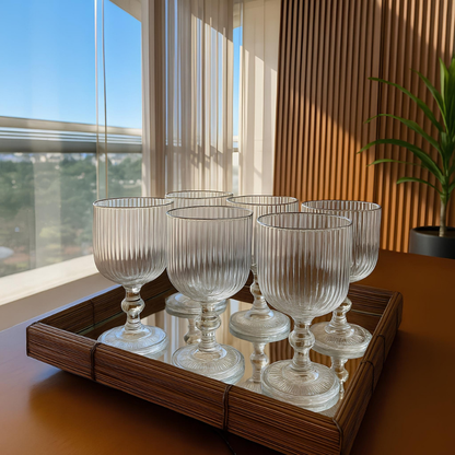 Jogo Taça de Vidro Grossa Grafiato 380 ML