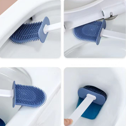 2 em 1 Escova de Silicone para Vaso Sanitário