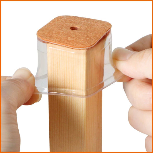 Protetor Transparente de Silicone para Pés de Cadeira