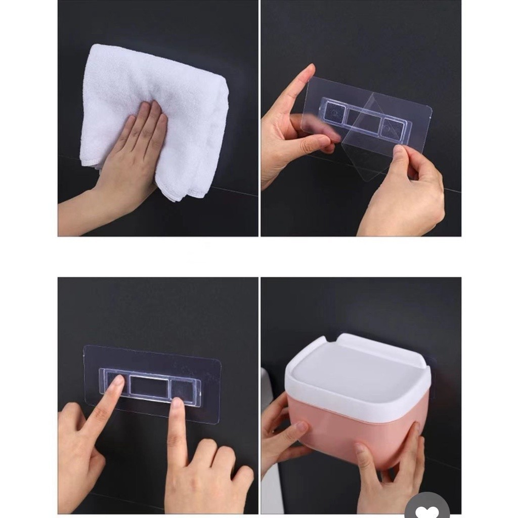 Suporte De Parede Banheiro/Caixa Organizadora Com Papel Higiênico/Sem Furar