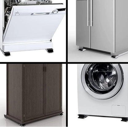 Suporte universal para máquina de lavar e eletrodomésticos com base ajustável preto